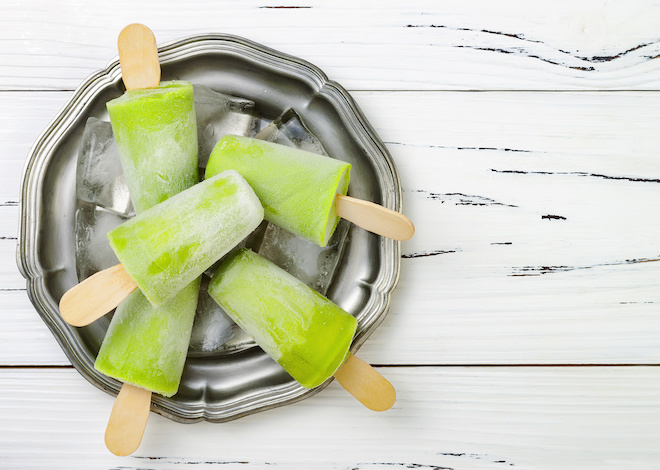 c. green smoothie popsicles